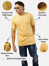 Beige Regular Fit T-Shirt For Men