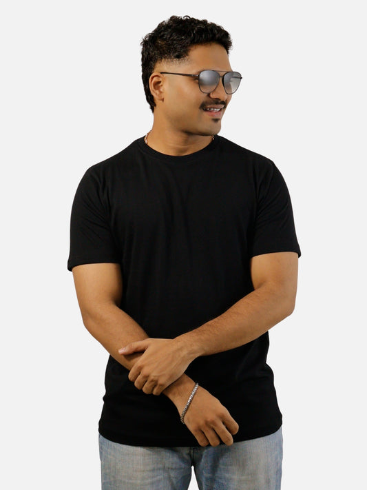 Black Regular Fit T-Shirt For Men
