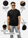 Black Regular Fit T-Shirt For Men