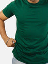Bottle Green Regular Fit T-Shirt For Men