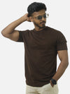 Brown Regular Fit T-Shirt For Men