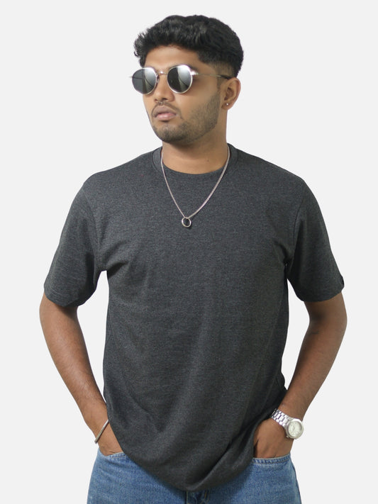 Charcoal Regular Fit T-Shirt For Men