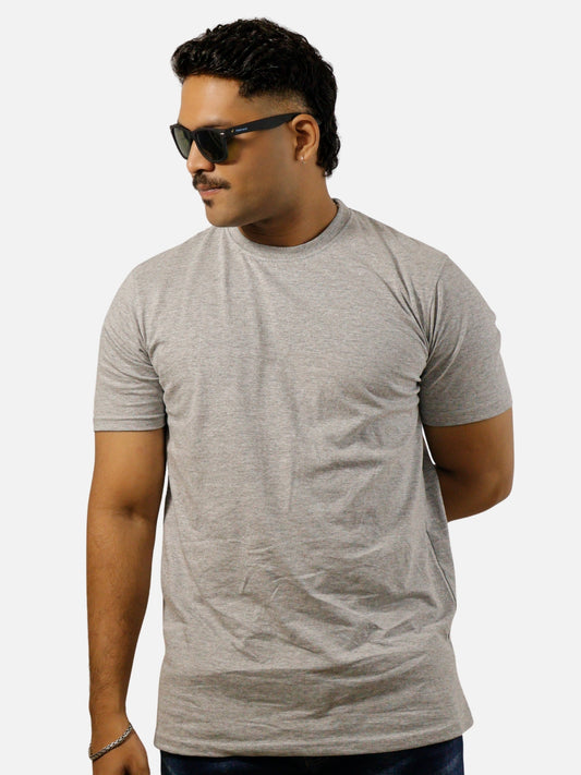 Grey Regular Fit T-Shirt For Men
