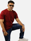 Maroon Regular Fit T-Shirt For Men
