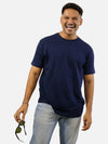 Navy Blue Regular Fit T-Shirt For Men