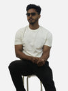 Off White Regular Fit T-Shirt For Men