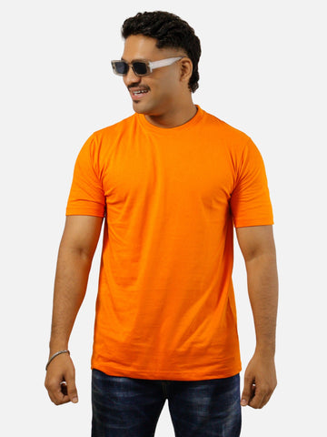 Orange Regular Fit T-Shirt For Men