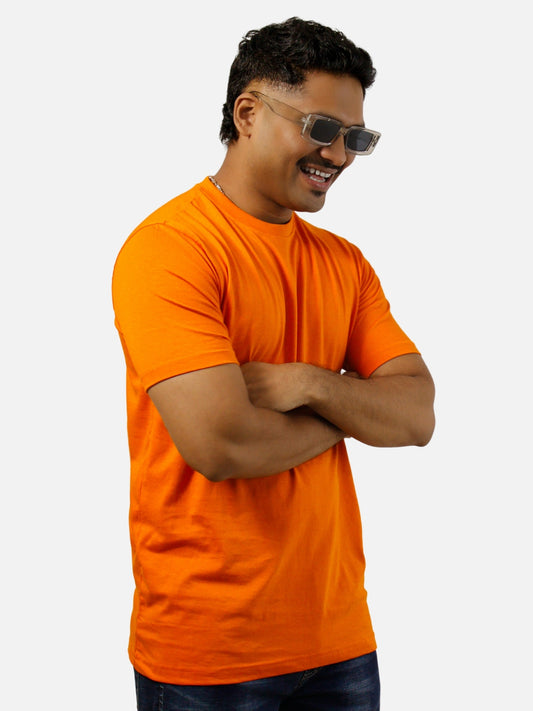 Orange Regular Fit T-Shirt For Men