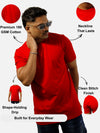 Red Regular Fit T-Shirt For Men