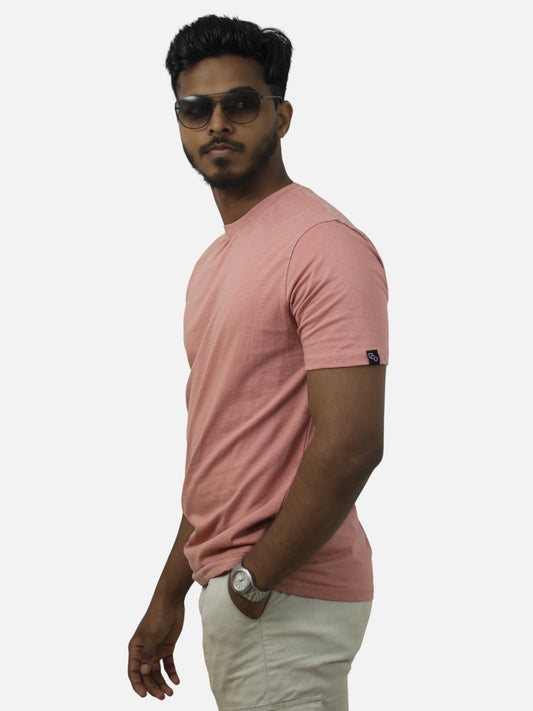 Peach Regular Fit T-Shirt For Men