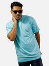 Sky Blue Regular Fit T-Shirt For Men