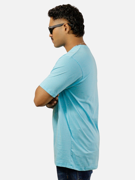 Sky Blue Regular Fit T-Shirt For Men