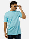 Sky Blue Regular Fit T-Shirt For Men