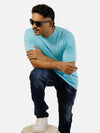 Sky Blue Regular Fit T-Shirt For Men