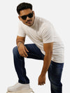 White Regular Fit T-Shirt For Men