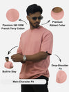 Peach Oversized Tshirt For Men