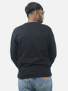 Black Regular Fit Sweatshirt For Men