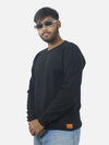 Black Regular Fit Sweatshirt For Men