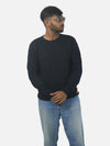 Black Regular Fit Sweatshirt For Men