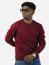 Maroon Regular Fit Sweatshirt For Men
