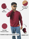 Maroon Regular Fit Sweatshirt For Men