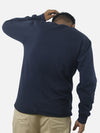 Navy Blue Regular Fit Sweatshirt For Men