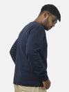 Navy Blue Regular Fit Sweatshirt For Men