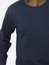 Navy Blue Regular Fit Sweatshirt For Men