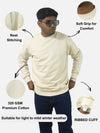 Off White Regular Fit Sweatshirt For Men