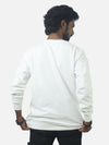 White Regular Fit Sweatshirt For Men