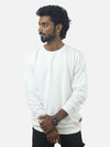 White Regular Fit Sweatshirt For Men