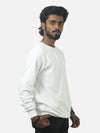 White Regular Fit Sweatshirt For Men