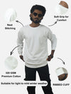 White Regular Fit Sweatshirt For Men