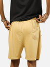 Beige Regular Fit Shorts For Men
