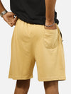 Beige Regular Fit Shorts For Men