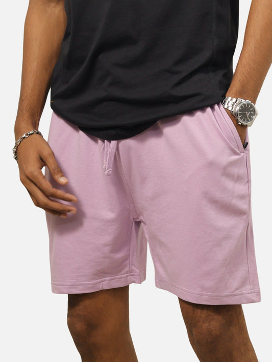 Lavender Regular Fit Shorts For Men