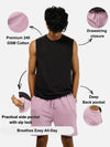 Lavender Regular Fit Shorts For Men