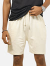 Off White Regular Fit Shorts For Men