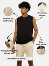 Off White Regular Fit Shorts For Men