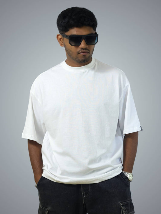 White Boxy Fit T-Shirt For Men