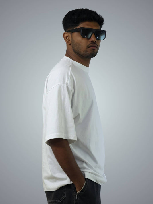 White Boxy Fit T-Shirt For Men