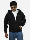 Black Zipper Hoodie For Men