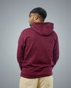 Maroon Regular Fit Zero Hoodie For Men