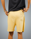 Beige Regular Fit Shorts For Men
