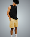Beige Regular Fit Shorts For Men
