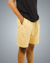 Beige Regular Fit Shorts For Men