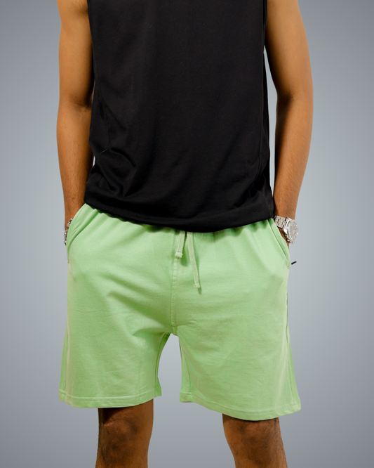Sage Green Regular Fit Shorts For Men