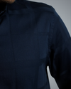 Navy Blue Colossal Checks Regular Fit Shirt