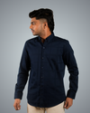 Navy Blue Colossal Checks Regular Fit Shirt