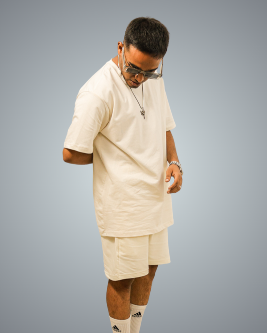 Off White Oversized Co-Ord Set For Men